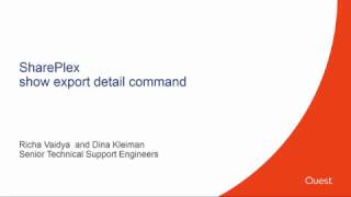 Show export detail command