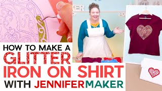 How to Make a Glitter Iron On Shirt - Beginner Friendly Tutorial with Weeding Tricks!