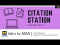 Intro to ama  citation station f23