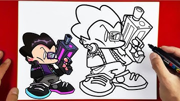 How to Draw NEO PICO Friday Night Funkin (FNF)