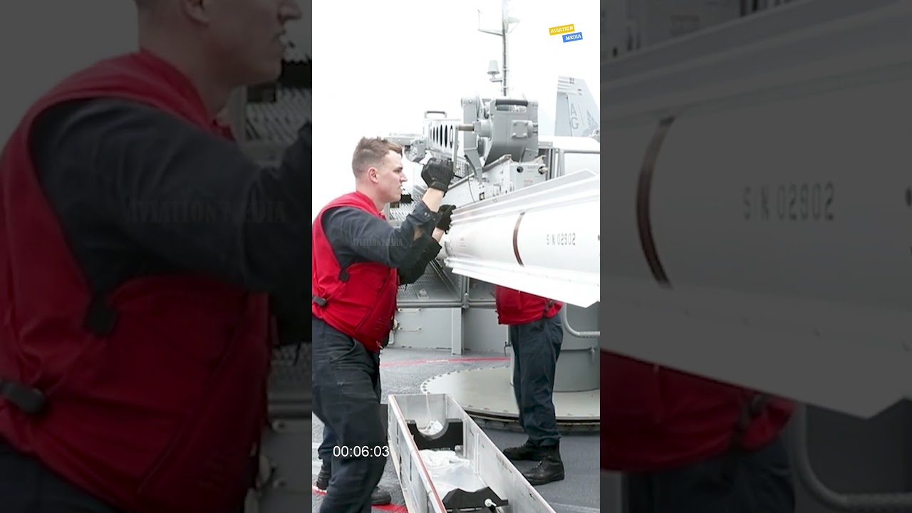 Loading RIM-7P NATO Sea Sparrow Missile