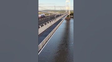 Floating alongside the Severn Bridge one early morning. #stunningdrone #severnbridge #drone #bridge