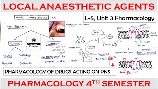 Local Anaesthetic Agents | Introduction | Mechanism | Classification | L-5, U-3 Pharmacology 4th Sem screenshot 2