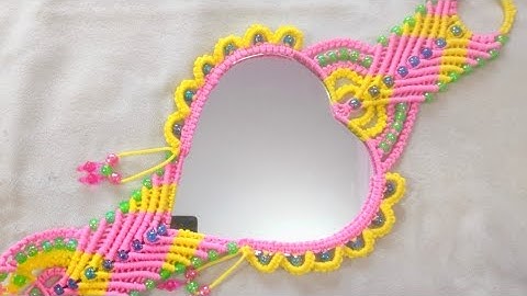 Beautiful Macrame Mirror Wall Hanging with Basket. #diy #macrame #viral #wallhanging #mirror