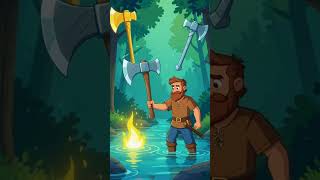 The Honest Woodcutter and His Axe | Moral Story in Hindi | #cartoon #bedtimestories #hindicartoon