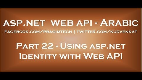 Using asp net identity with Web API in arabic
