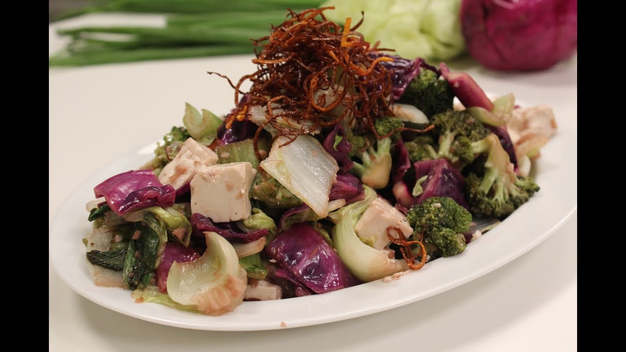 Stir Fried Tofu With Asian Greens