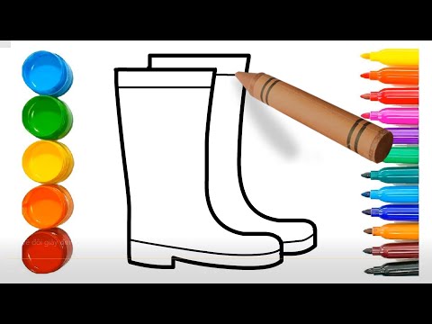 Video Cách vẽ đôi giày đơn giản - Tô mày đôi giày - How to... - youtube