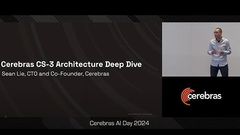 Cerebras AI Day - Hardware Keynote - Sean Lie