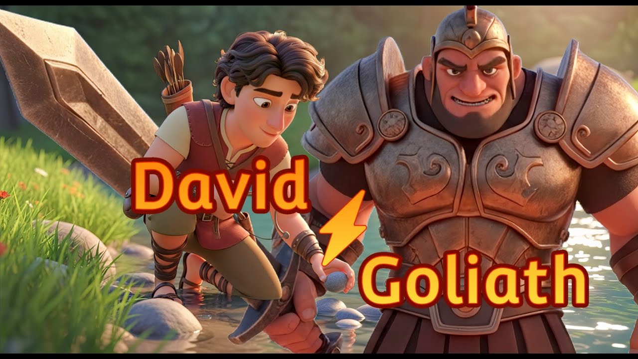 David Verslaat Goliath ⚡ Moed en Geloof | Kinderverhalen uit de Bijbel