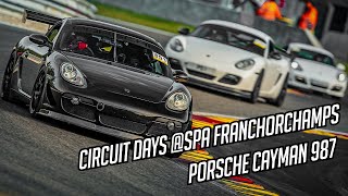 Circuit Days track day - Spa Franchorchamps - Porsche Cayman 987