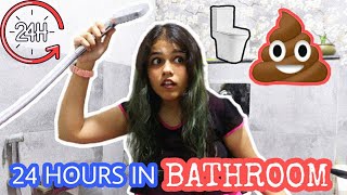 LIVING IN BATHROOM FOR 24 HOURS!! | Vibs World