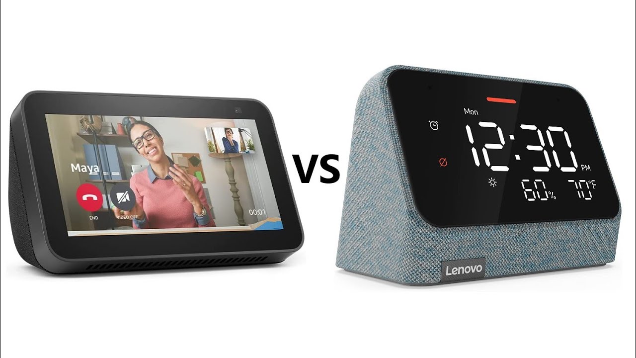 Amazon's Echo Show 5 vs Lenovo Smart Clock - YouTube