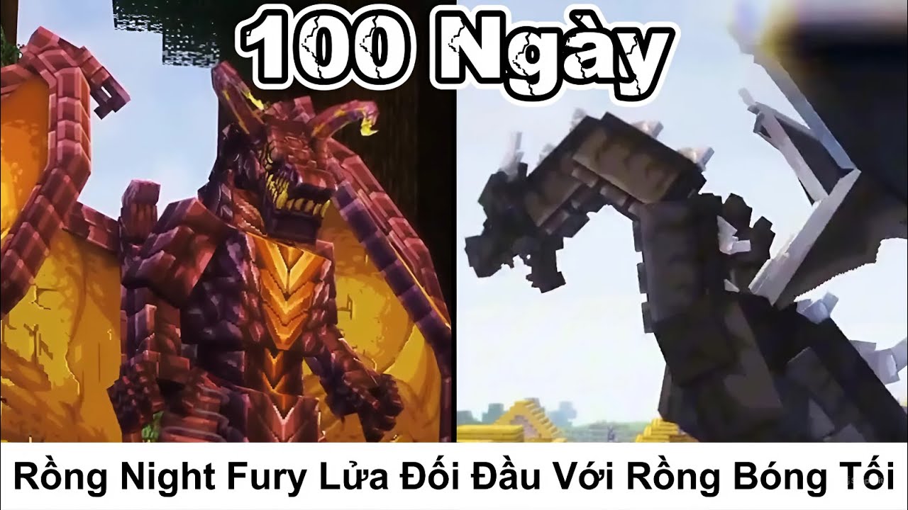 Tóm Tắt 100 Ngày || Rồng Night Fury Lửa Đối Đầu Với Rồng Bóng Tối