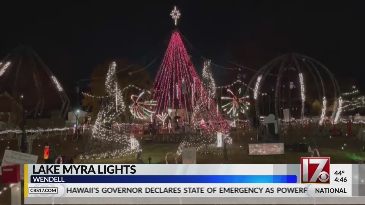 Lake Myra lights in Wendell YouTube