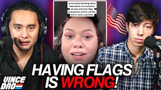 Liberal Woman Has ISSUES With the American Flag...