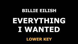 Billie Eilish - Everything I Wanted - Piano Karaoke [LOWER KEY]