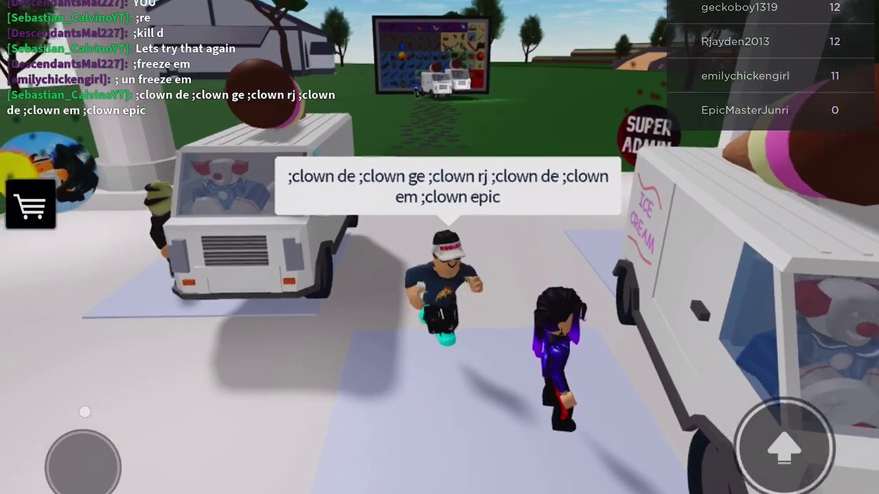 Roblox Lots Of Ice Cream Trucks With Clowns Youtube - roblox ice cream truck command