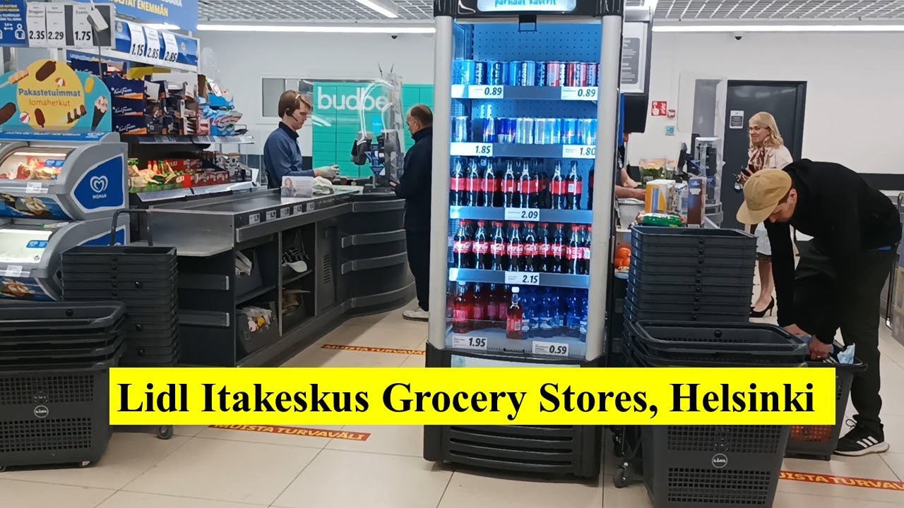 Walking 🚶‍♂️in Lidl Itakeskus Grocery Store, Helsinki, Finland