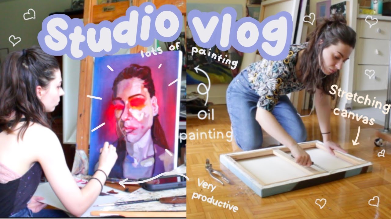 Studio Vlog| A Productive Painting Week - YouTube
