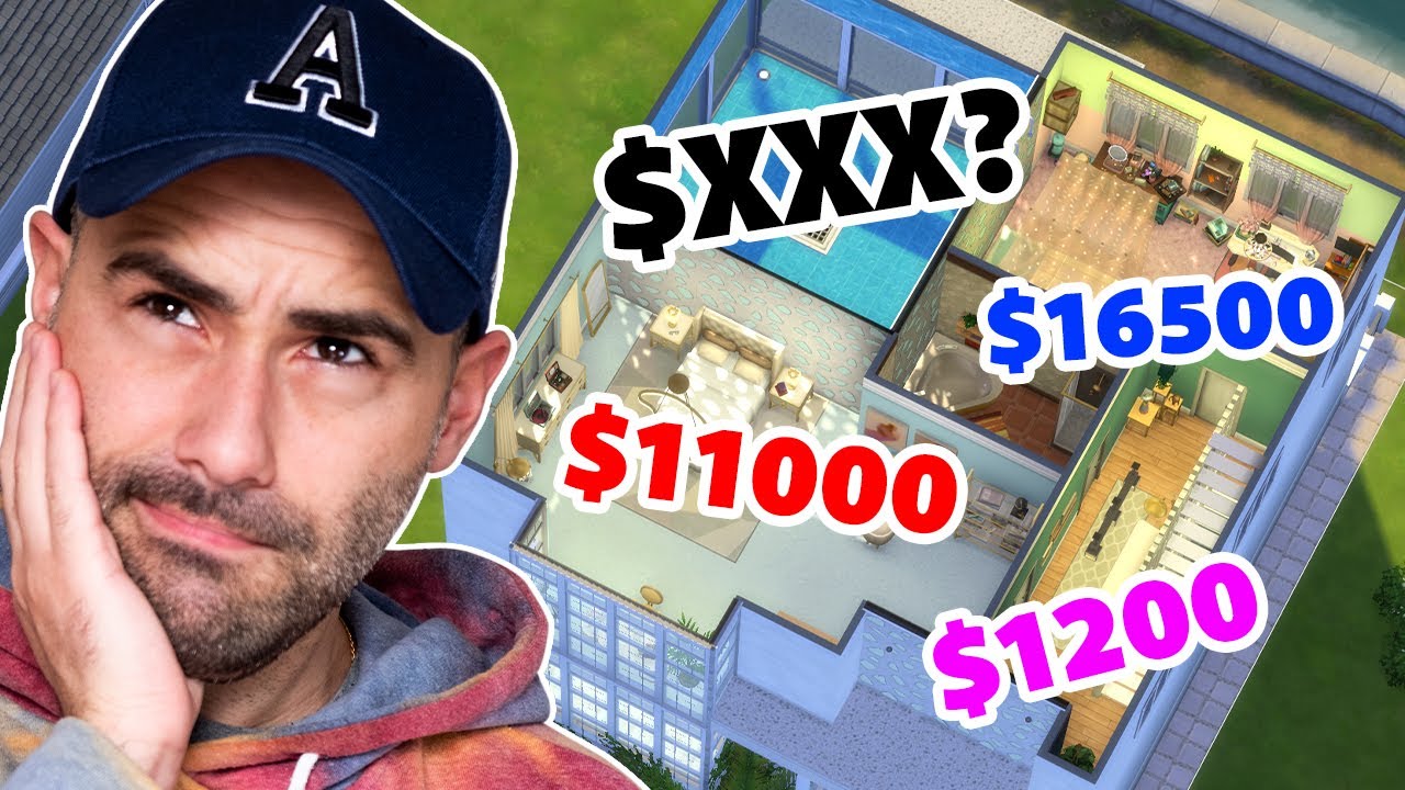 Building in The Sims 4 but each room is a different budget - YouTube