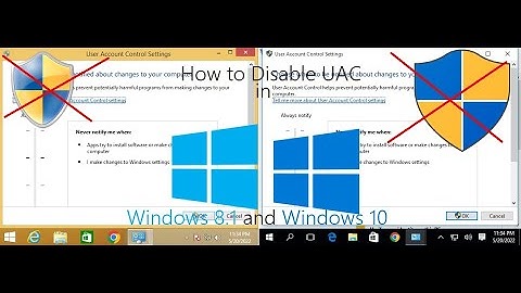 How to Disable UAC in Windows 8.1 and Windows 10