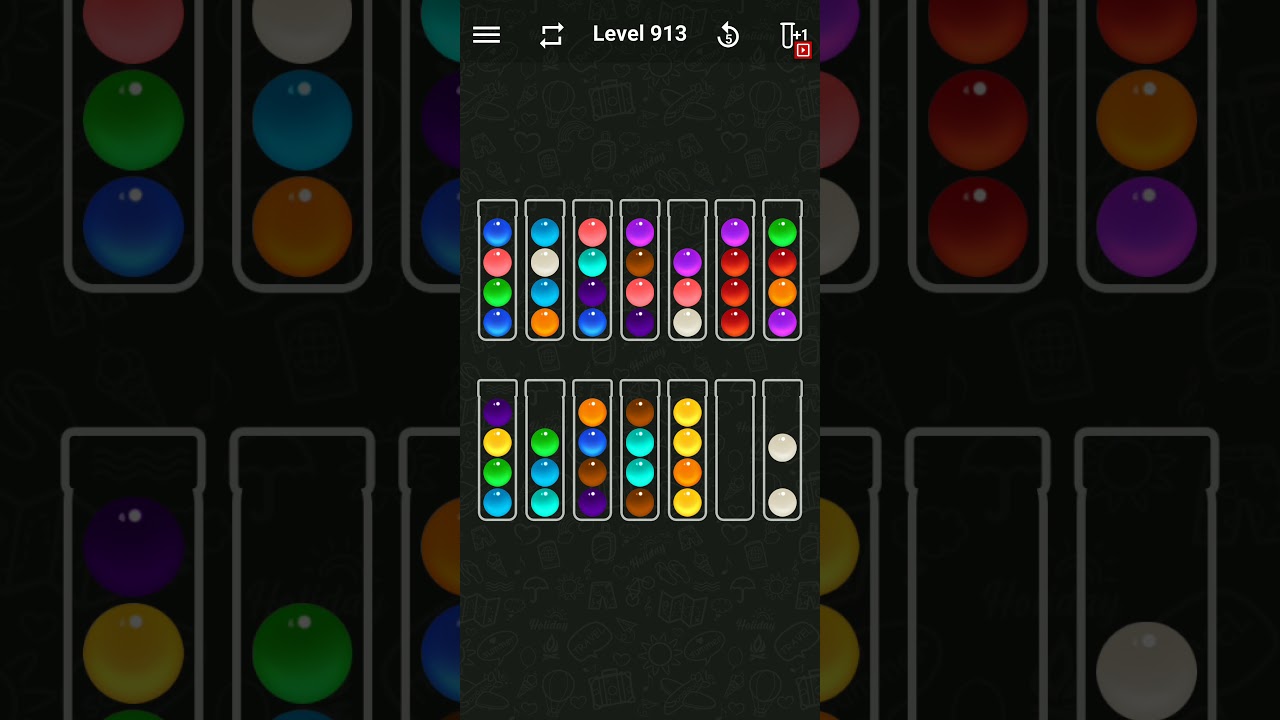 Ball Sort Color Water Puzzle Solution Level 913