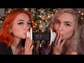 Gentle face brushes and kisses with rose asmr