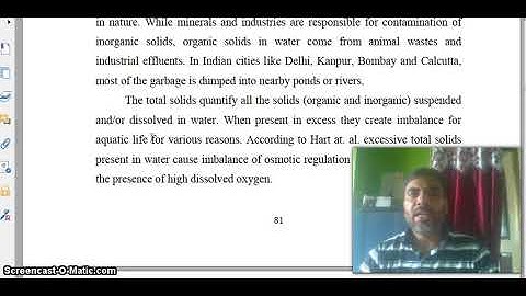 Solid Pollutants in water