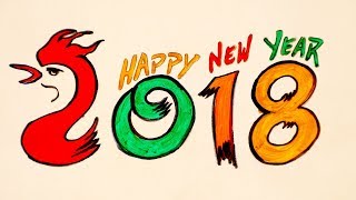 Happy New Year 2018 | New Year Greetings Wishes For Kids | DIY Easy Painting Ideas | Silly Kids screenshot 2