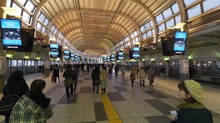 4K・ 【4K】From Shinagawa station through Season Terrace illumination to Rainbow bridge
