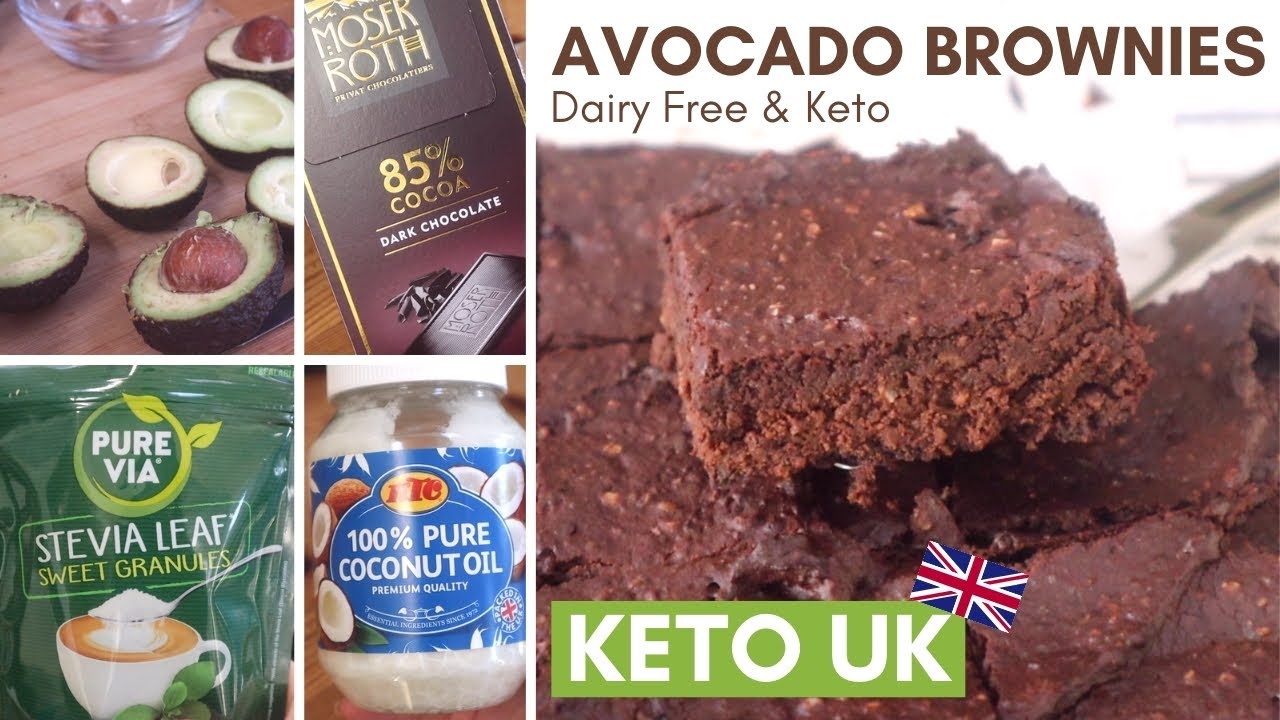 Avocado Brownies Gooey, dairy free keto brownies using UK ingredients