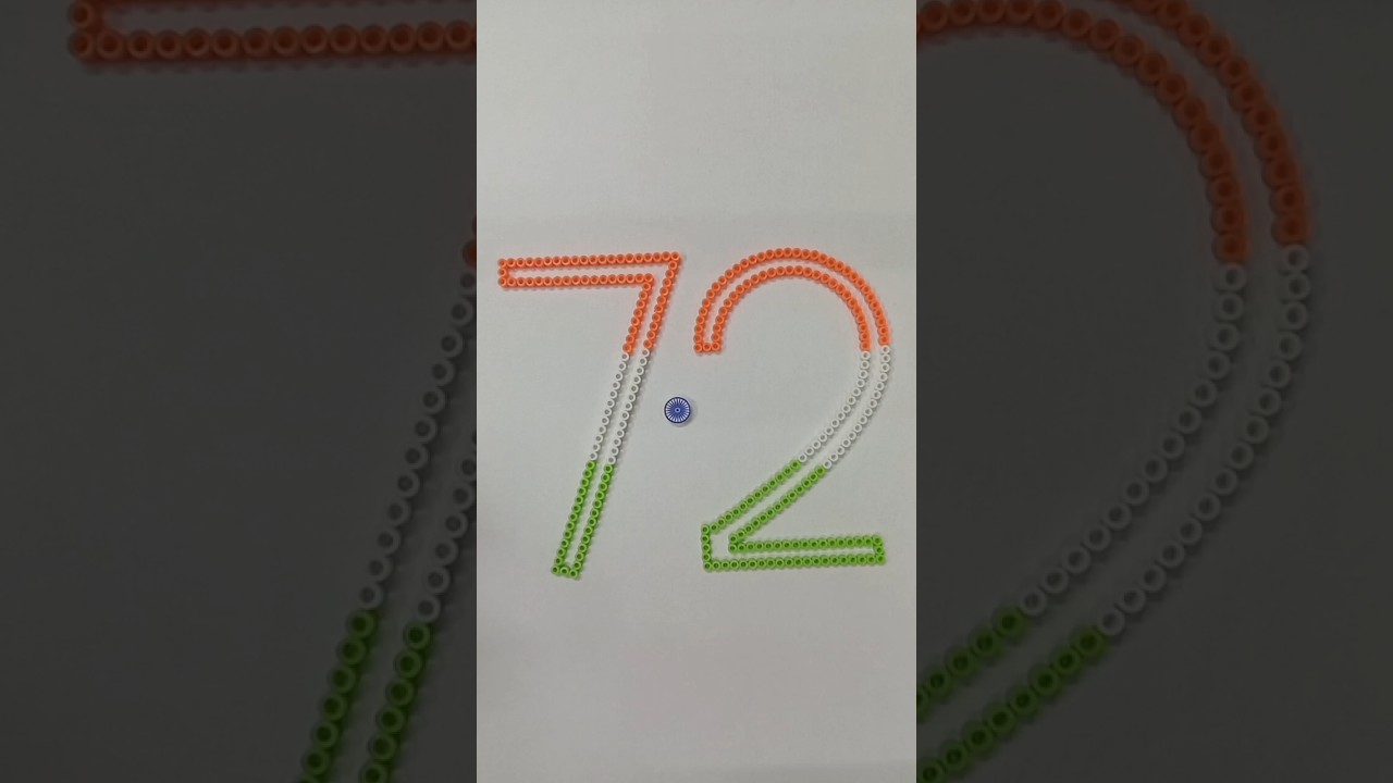 India flag in beads 72 number 🇮🇳🇮🇳 subscribe now | benefits for views | #shorts #indianflag