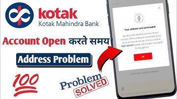 Kotak Your Address Isnt Serviceable / How To Solved Address Problem In Kotak 811 / Kotak