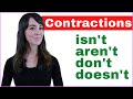 Contractions | Negatives “not” | isn't, aren't, don't, doesn't