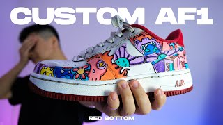 LẦN ĐẦU CUSTOM GIÀY NIKE AIR FORCE 1 | Nguệch ngoạc cùng Chô Cô