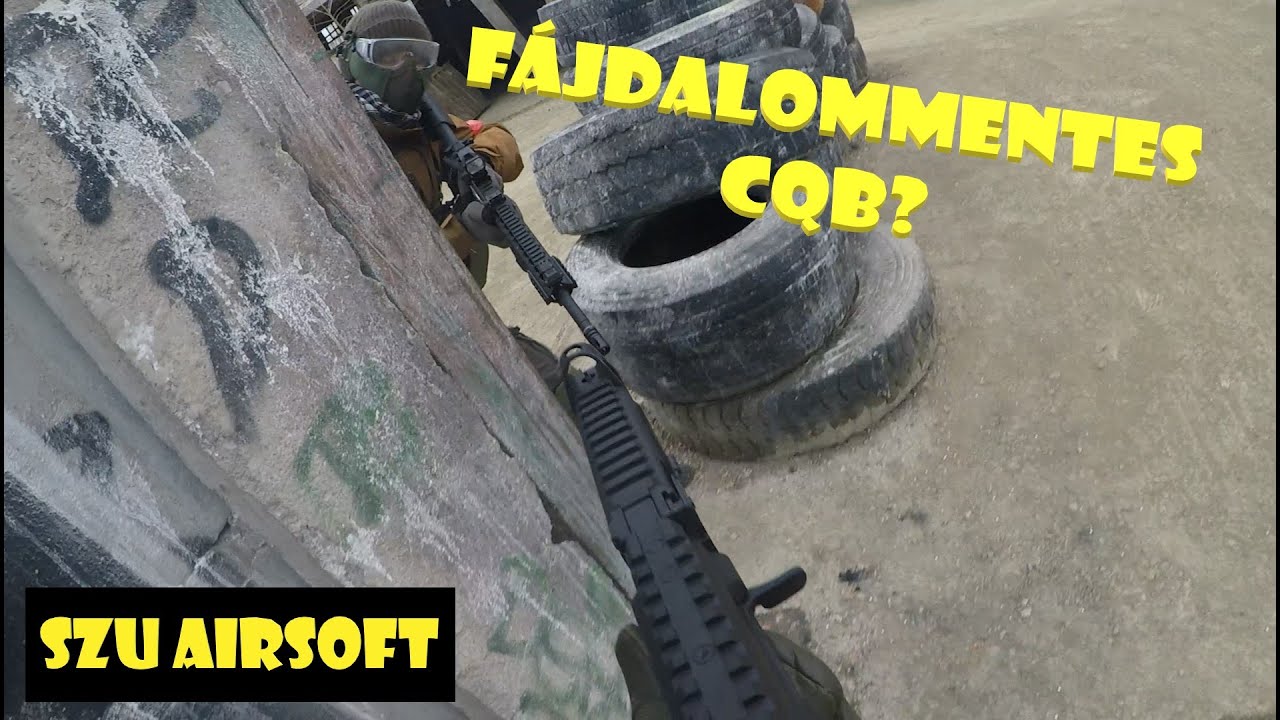 Airsoft CQB, bőrkímélő módban, 0,6J + gránát spam