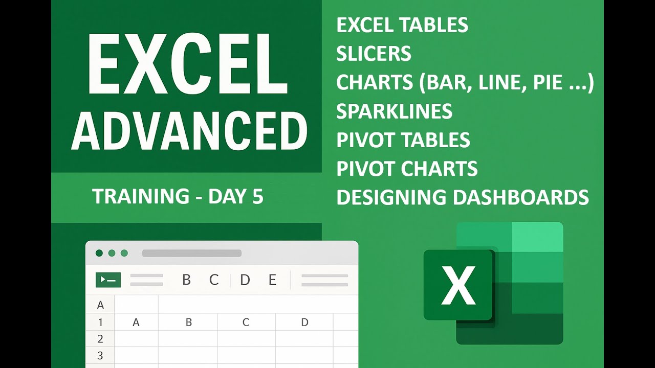 Advanced Excel Training - Day 5 | Tables, Charts, Pivot Tables ...