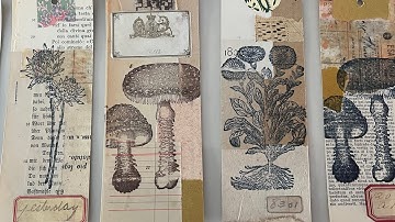 #roxysweeklychallenge 2023 | WEEK 5 | TUTORIAL scrap busting narrow collage stamped tags