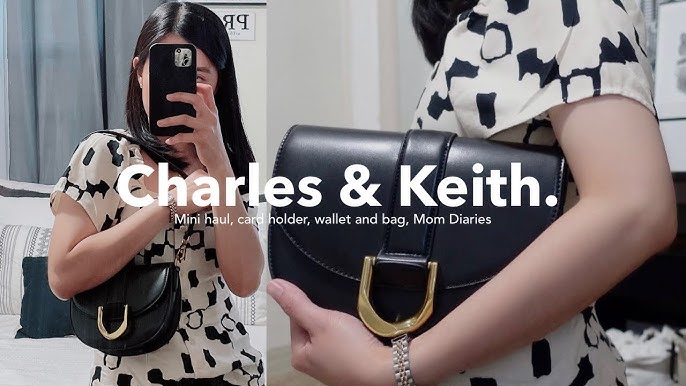 Charles & Keith Gabine Saddle Bag (Black) unboxing & review 