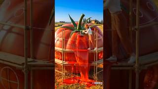 Turned a Giant Tomato into a Cute Tiny House 🏠 #shorts #diy #construction