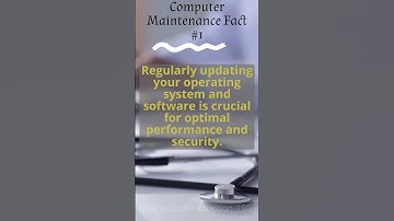 Computer Maintenance Facts #1