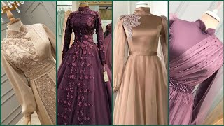 High Neck New Stylish Modest Muslim Formal Dresses Designs Collections 2022. screenshot 2