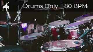 Simple Drum Beat | 4/4 | 80 BPM | Drums Backing Track for practise