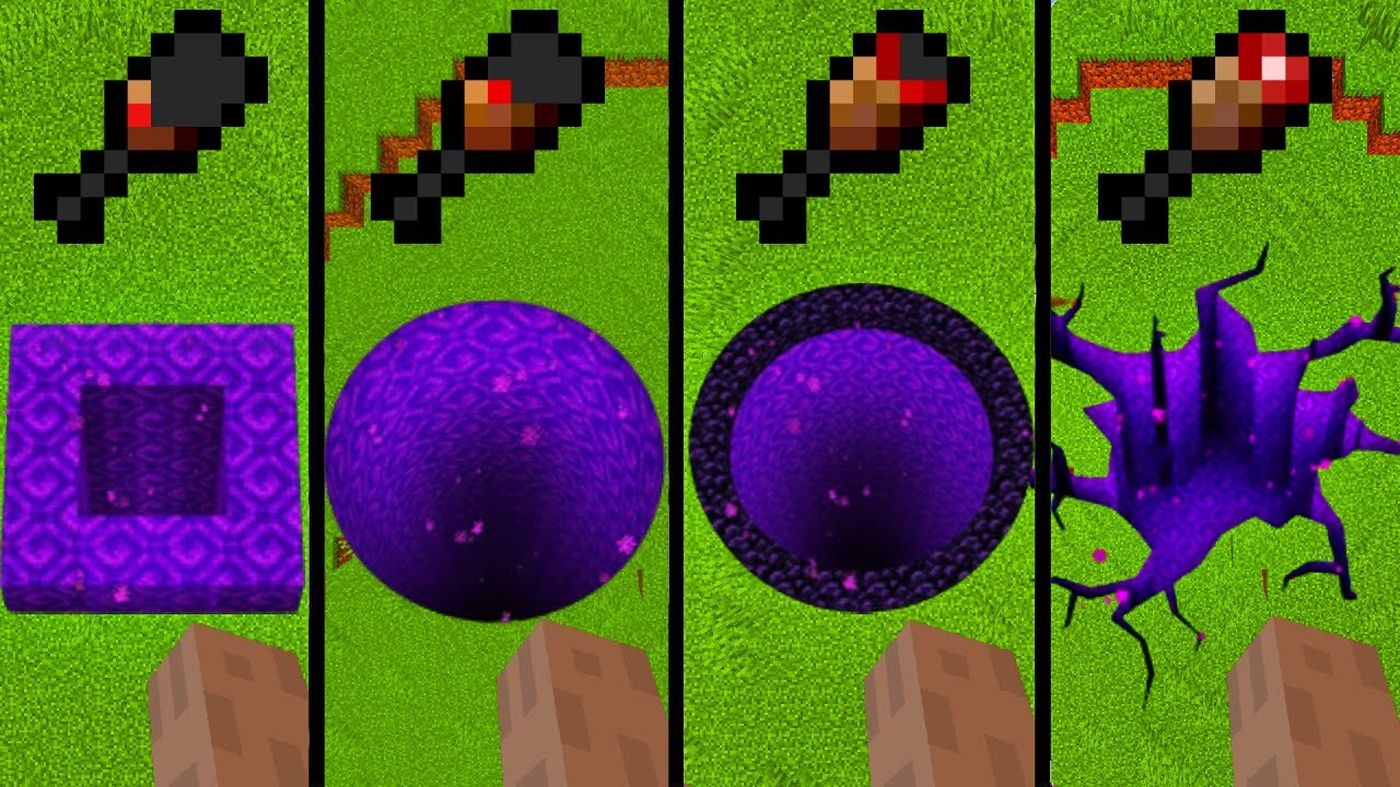 nether portal with different hungry - YouTube