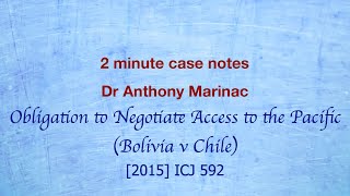 Bolivia v Chile (Access to the Pacific Ocean - states may make binding statements)