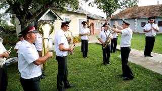 Військовий оркестр грає для іменинниці Дарії Никифоряк