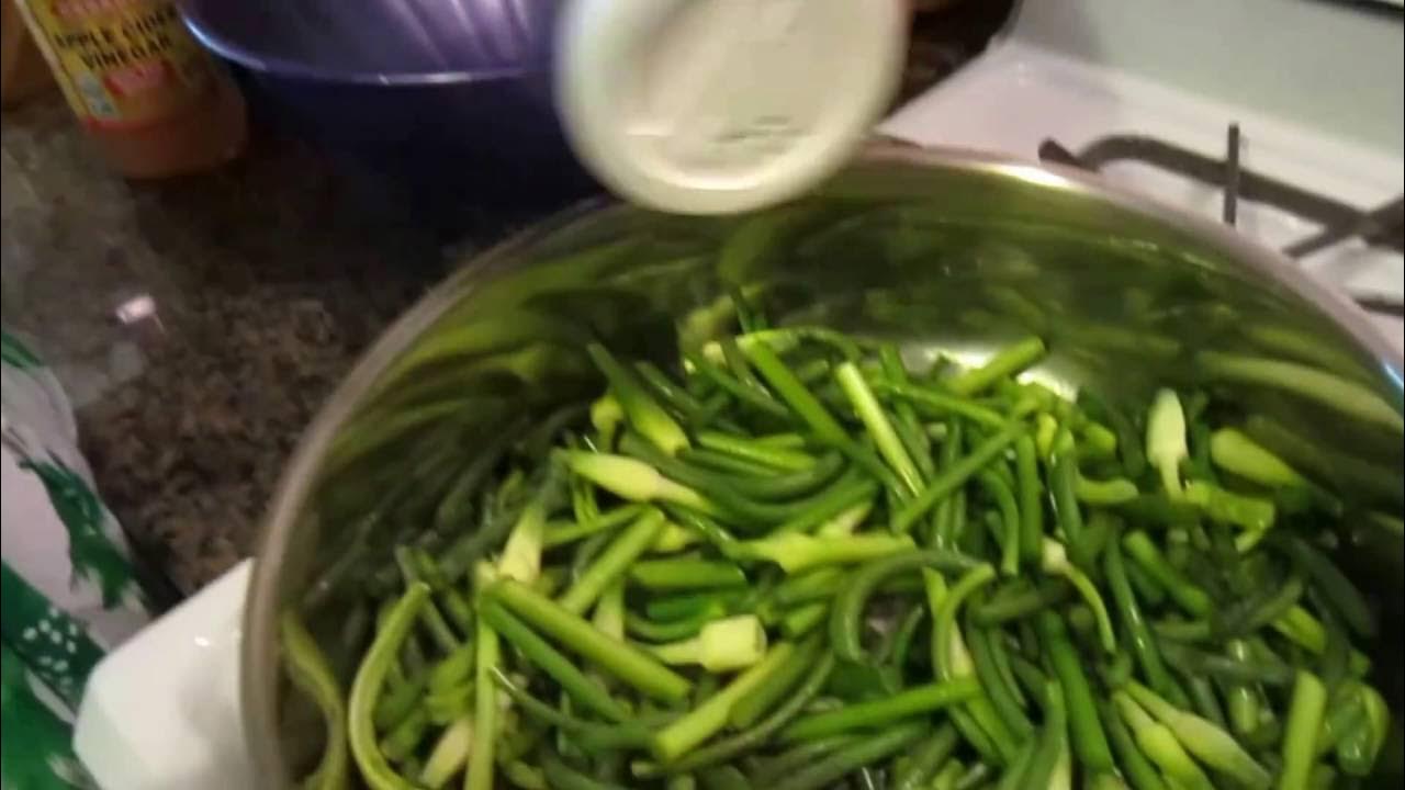 Garlic Scapes How To Prepare For A Delicious Treat! YouTube