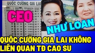 CEO Như Loan - Quốc Cường Gia Lai không liên quan Tập đoàn Cao Su .