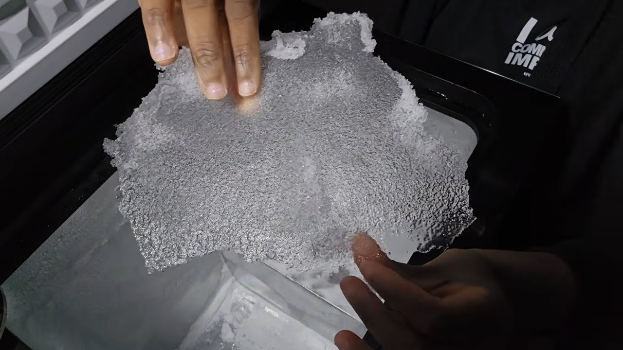 THIN CRISPY SIDE PIECES & CRUNCHY SLUSHY BITES | DEFROSTING DEEP FREEZER | 